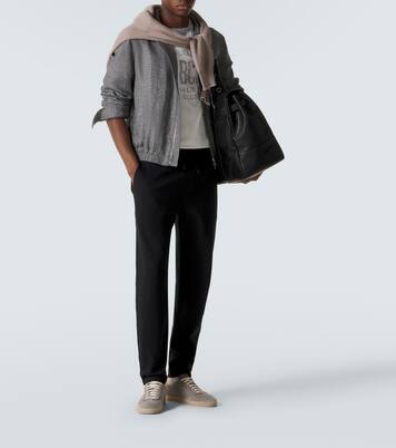 Cotton-blend jersey sweatpants | Brunello Cucinelli