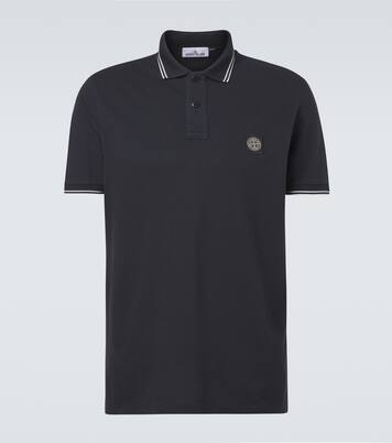 Compass cotton-blend piqué polo shirt | Stone Island