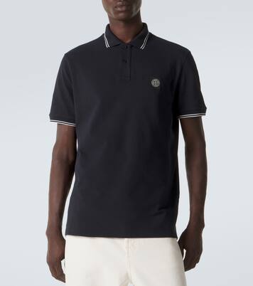 Compass cotton-blend piqué polo shirt | Stone Island