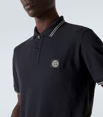 Compass cotton-blend piqué polo shirt | Stone Island