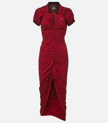 Pulling cotton jacquard midi dress | Vivienne Westwood