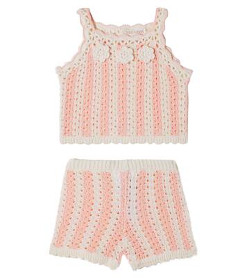 Baby Lary striped cotton top and shorts set | Louise Misha