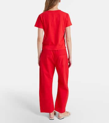 Kyoto cropped cotton wide-leg pants | Leset