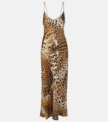Printed silk satin slip dress | Roberto Cavalli