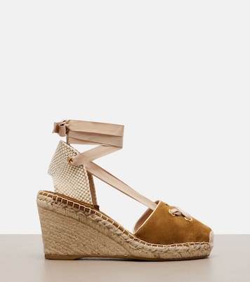 Espadrille-Wedges Resort aus Veloursleder | Valentino Garavani