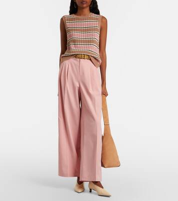 Deeley striped cotton pointelle top | Varley