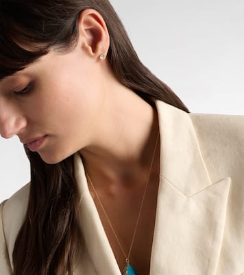 Coquillage and Le Cubo 9kt gold single earring and pendant set with diamonds | Yvonne Léon