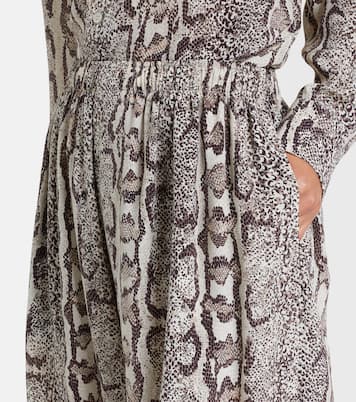 Snake-print silk palazzo pants  | Balenciaga