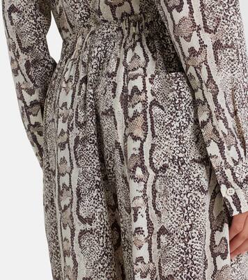 Snake-print silk palazzo pants  | Balenciaga