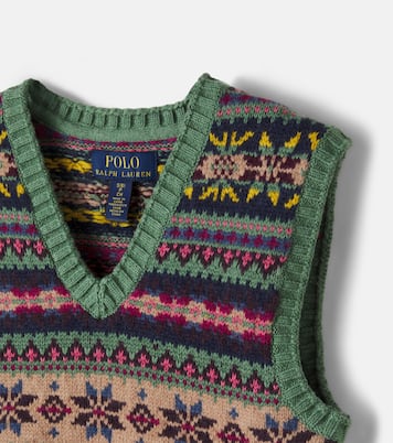 Fair Isle cotton and wool-blend sweater vest | Polo Ralph Lauren Kids