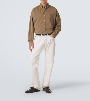 Embroidered cotton shirt | Prada