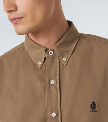 Embroidered cotton shirt | Prada