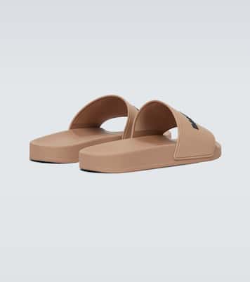 Mules Pool en caoutchouc à logo | Balenciaga
