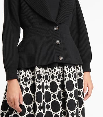 Wool and cashmere peplum cardigan | Alaïa
