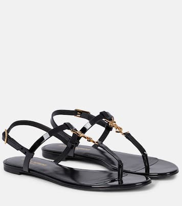 Cassandra patent leather thong sandals | Saint Laurent