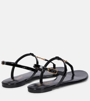 Cassandra patent leather thong sandals | Saint Laurent