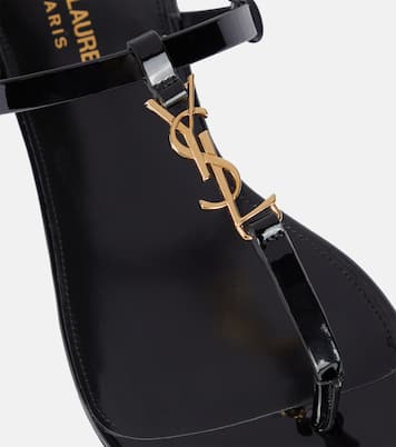 Cassandra patent leather thong sandals | Saint Laurent