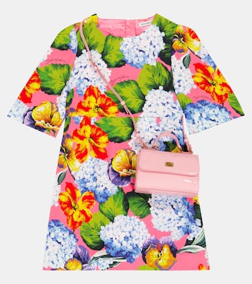 Robe en crêpe à fleurs | Dolce&Gabbana Kids