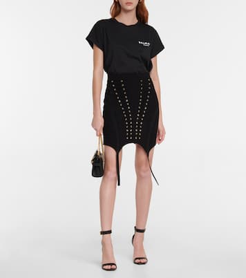 Verzierter Minirock aus Strick | Balmain