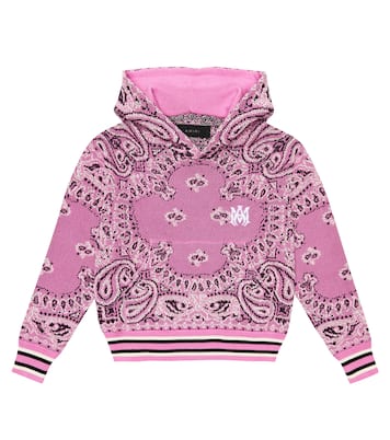 Bandana cotton and cashmere hoodie | Amiri Kids