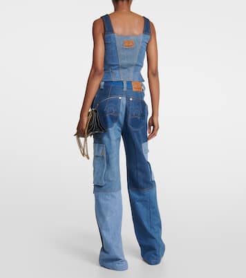 High-Rise Wide-Leg Jeans Monogram | Marine Serre