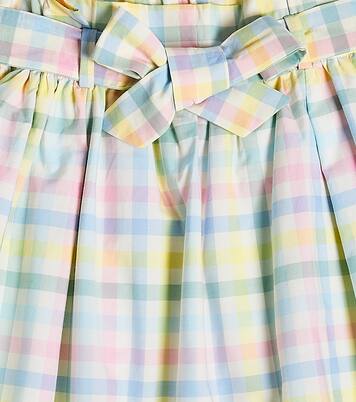 Tuie checked cotton skirt | Bonpoint