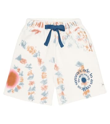 Tie-dye logo cotton shorts | The New Society