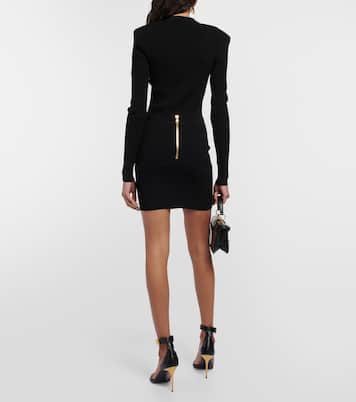 High-Rise-Minirock aus Strick | Balmain