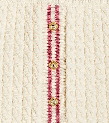 Gonna in maglia a trecce di lana vergine | Balmain Kids