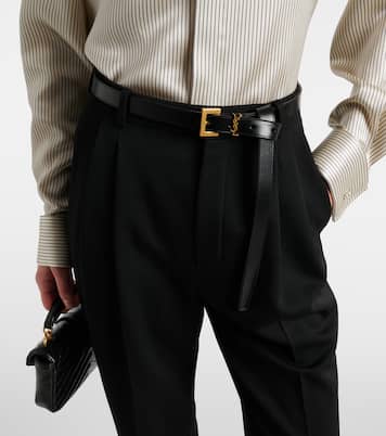 Ceinture Cassandre 20 en cuir à tannage végétal | Saint Laurent