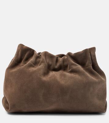 Suede shoulder bag | Brunello Cucinelli