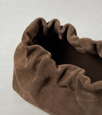 Suede shoulder bag | Brunello Cucinelli