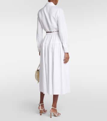 Knot-detail linen blend crop top | Adriana Degreas