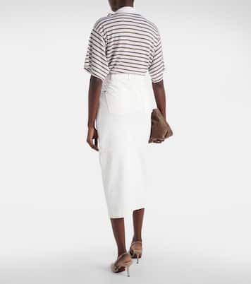 Jupe midi en jean | Brunello Cucinelli
