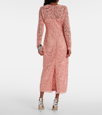 فستان ميدي من الدانتيل | Carolina Herrera