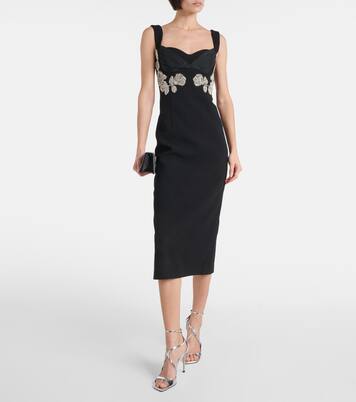 Robe midi Juliana à cristaux | Rebecca Vallance