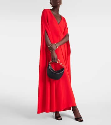 Caped silk gown | Valentino