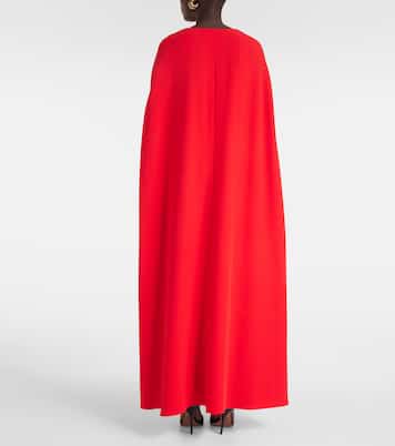 Caped silk gown | Valentino