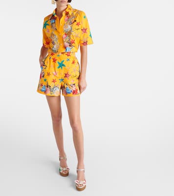 Short Capri imprimé en coton | Dolce&Gabbana