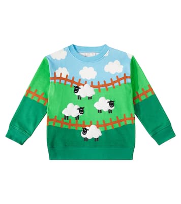 Printed cotton fleece sweatshirt | Stella McCartney Kids