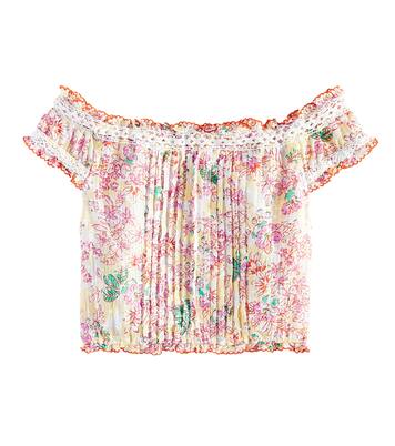 Alba floral shirt | Poupette St Barth Kids