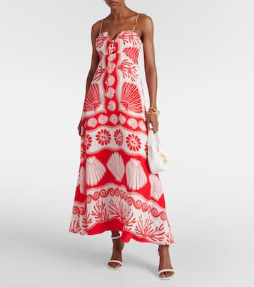 Robe longue Ainika Shell en lin | Farm Rio