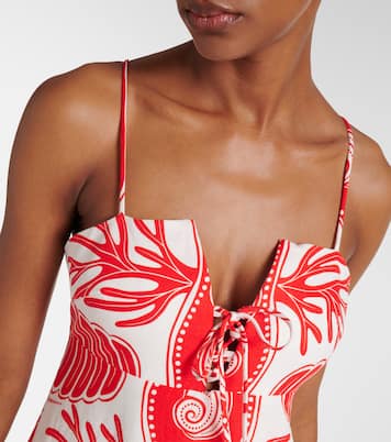 Robe longue Ainika Shell en lin | Farm Rio