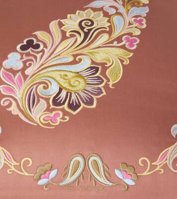 Paisley embroidered cotton cushion | Etro