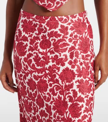 Bedruckter Maxirock Antibes aus Leinen | Faithfull