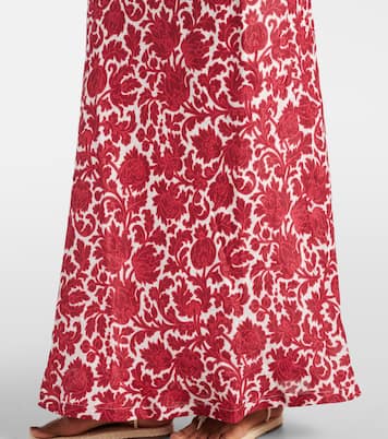 Bedruckter Maxirock Antibes aus Leinen | Faithfull