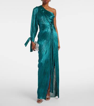 One-Shoulder-Robe Palmer aus Seide | Maria Lucia Hohan