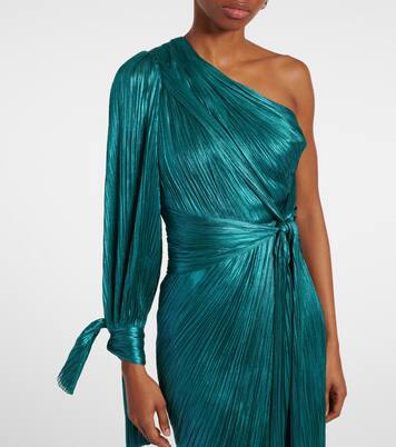 One-Shoulder-Robe Palmer aus Seide | Maria Lucia Hohan