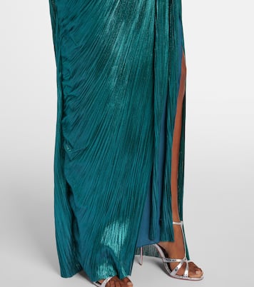 One-Shoulder-Robe Palmer aus Seide | Maria Lucia Hohan