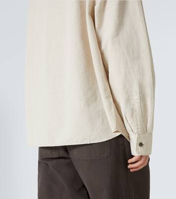 Camicia in chambray di cotone e lino | Prada